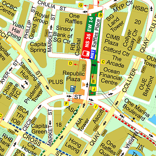 Singapore Central Business District Map Clear FOLDING RAILROAD ROUTE